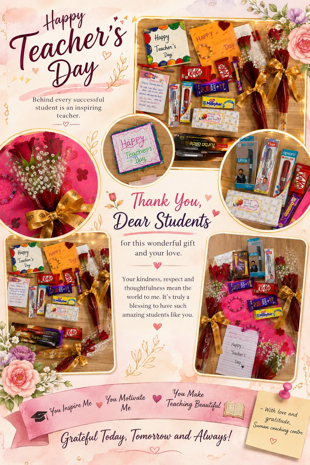 Teacher's Day appreciation created by SCC Classes students