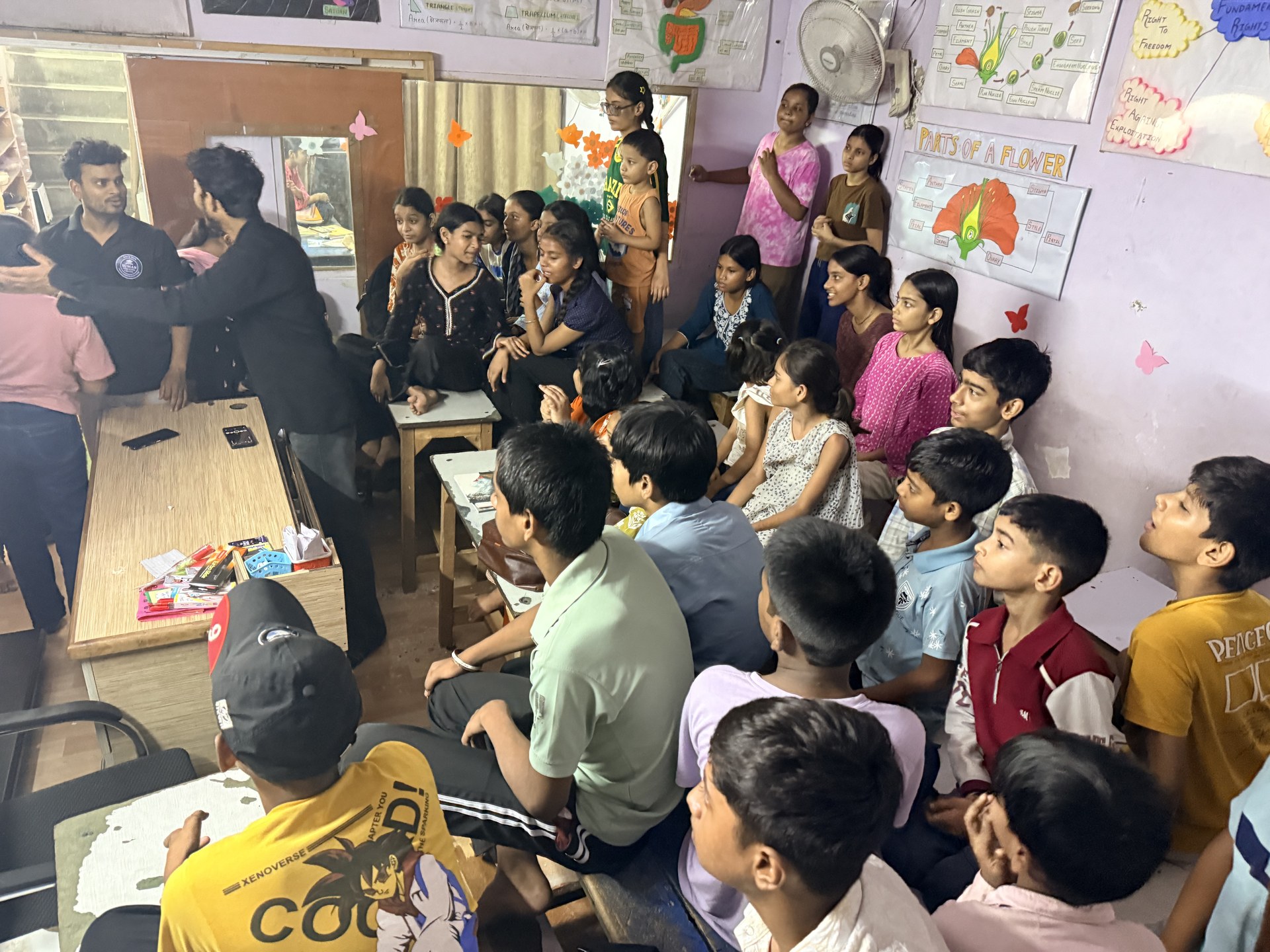 Students participating in a classroom activity at SCC Classes Tughlakabad Extension