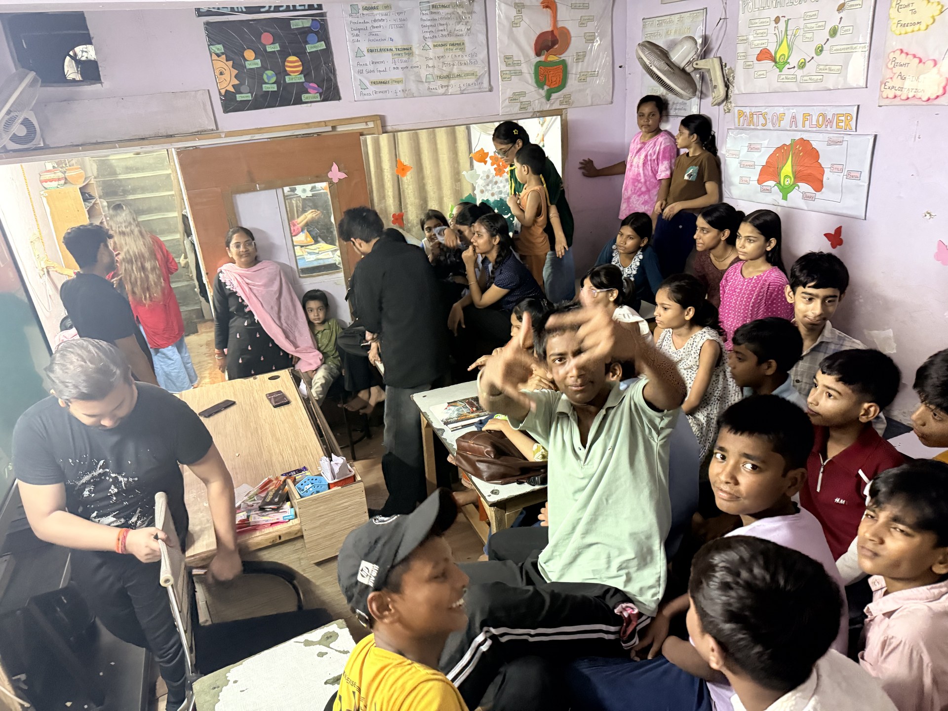 Students participating in a classroom activity at SCC Classes Tughlakabad Extension