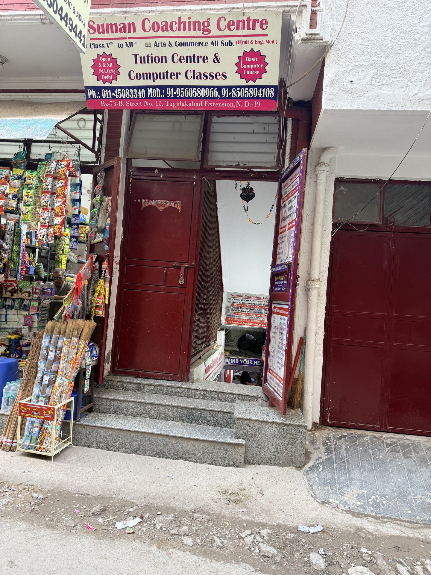 Suman Coaching Centre exterior near Tara Apartment in Tughlakabad Extension